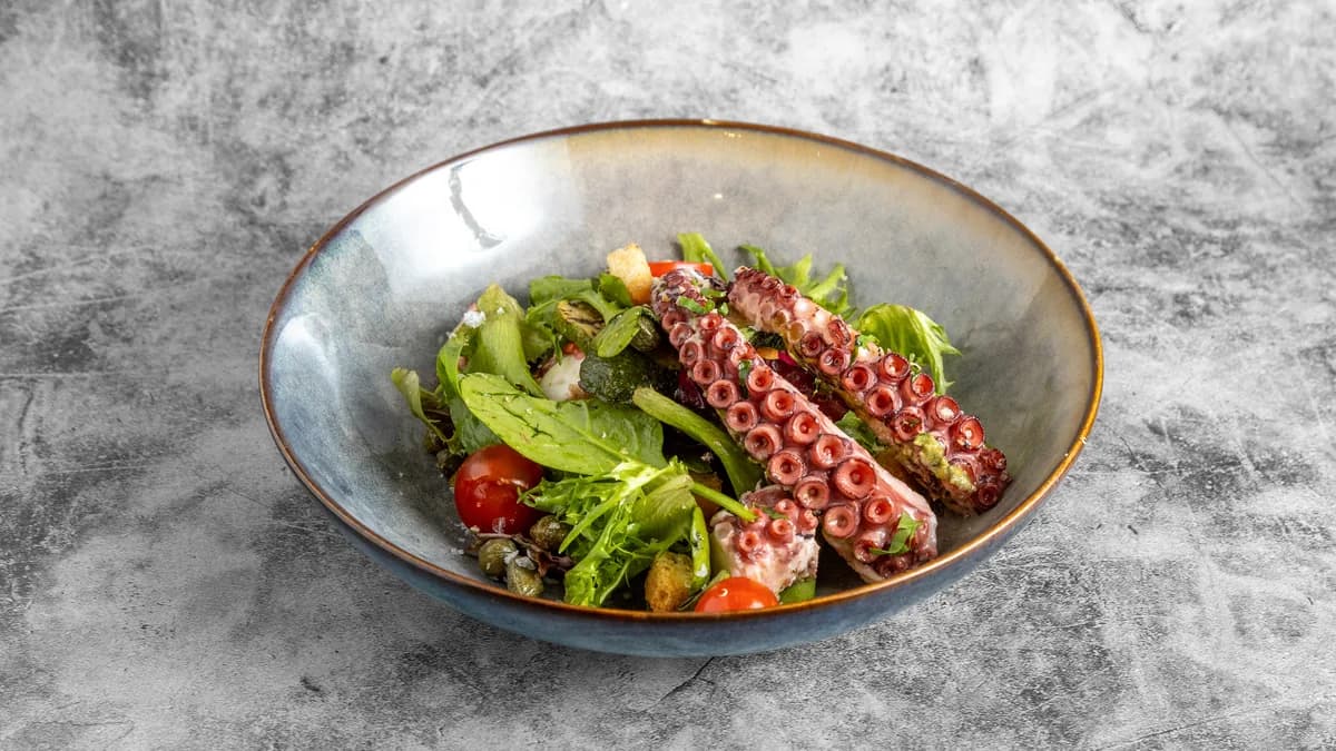 Prime Fire grilled octopus salad